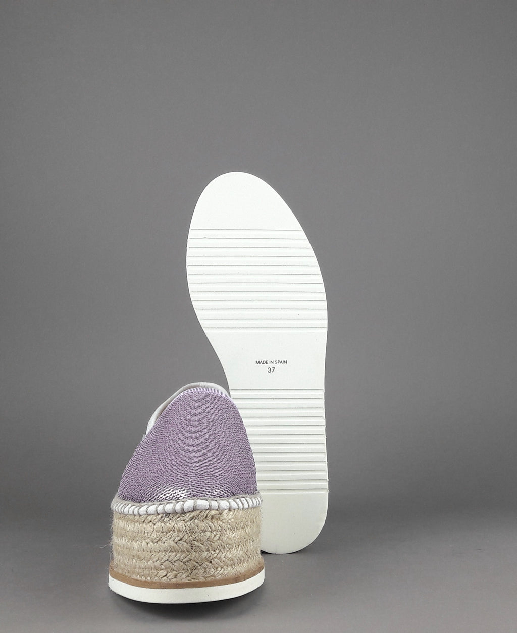 Espadrilles Scarpa Donna J.Moor Paillettes Lilla Bianco
