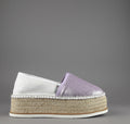 Espadrilles Scarpa Donna J.Moor Paillettes Lilla Bianco