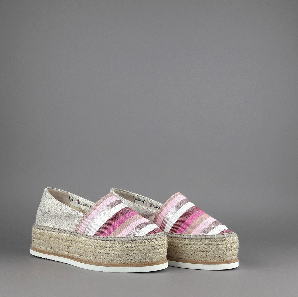 Espadrilles Scarpa Donna Macaron Tessuto Fuxia Rosa