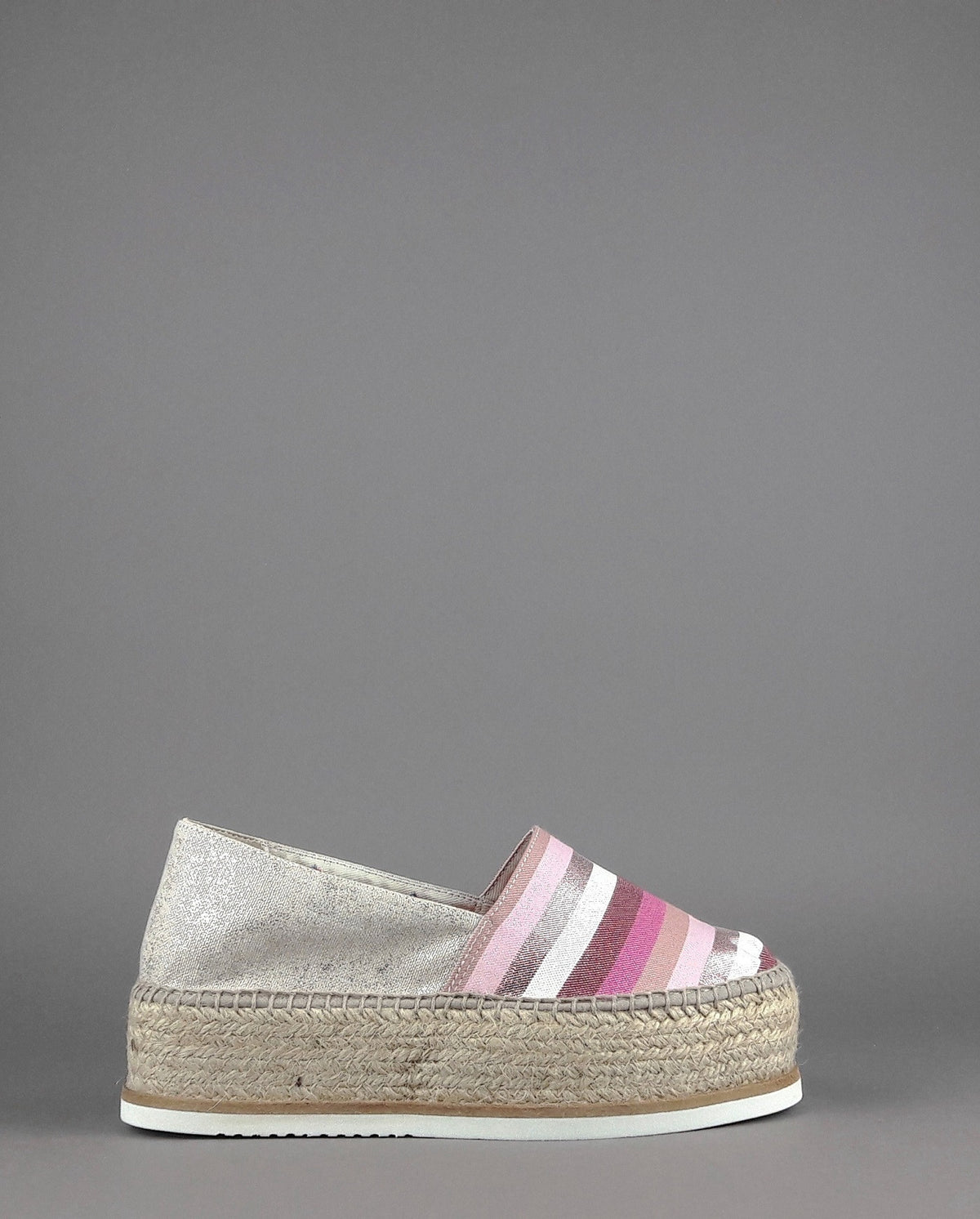 Espadrilles Scarpa Donna Macaron Tessuto Fuxia Rosa
