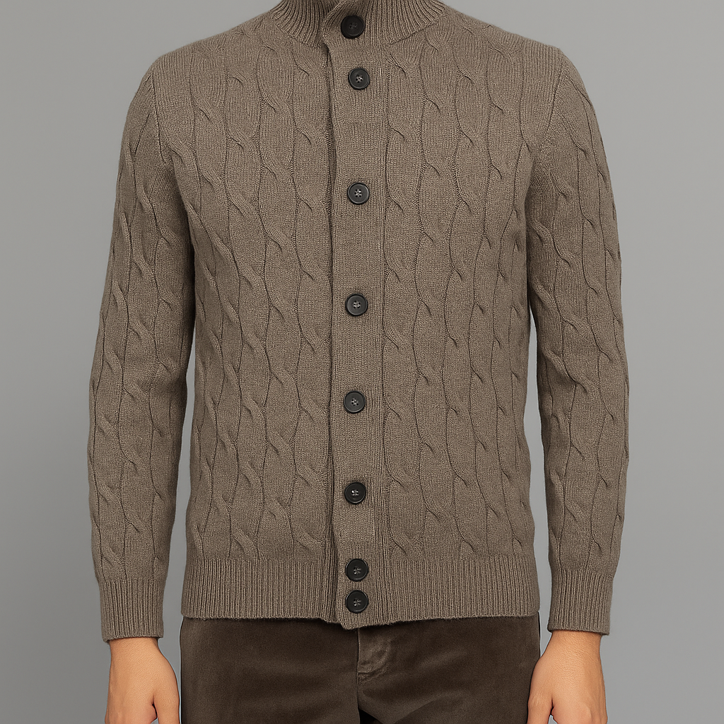 Filippo De Laurentiis Cardigan Blusotto Uomo Talpa Scuro