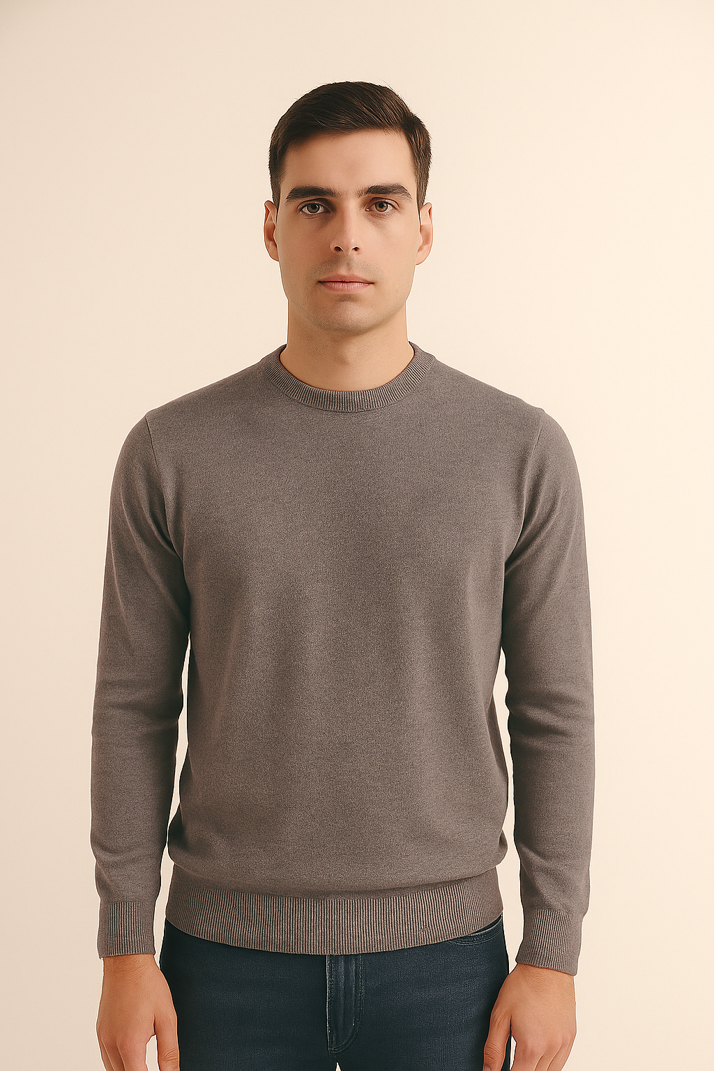 Filippo De Laurentiis Maglia Uomo Lana E Cashmere Talpa Scuro