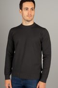Filippo De Laurentiis Maglia Uomo Lana Merino Tintocapo Antracite