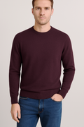 Filippo De Laurentiis Maglia Uomo Lana Merino Tintocapo Bordeaux