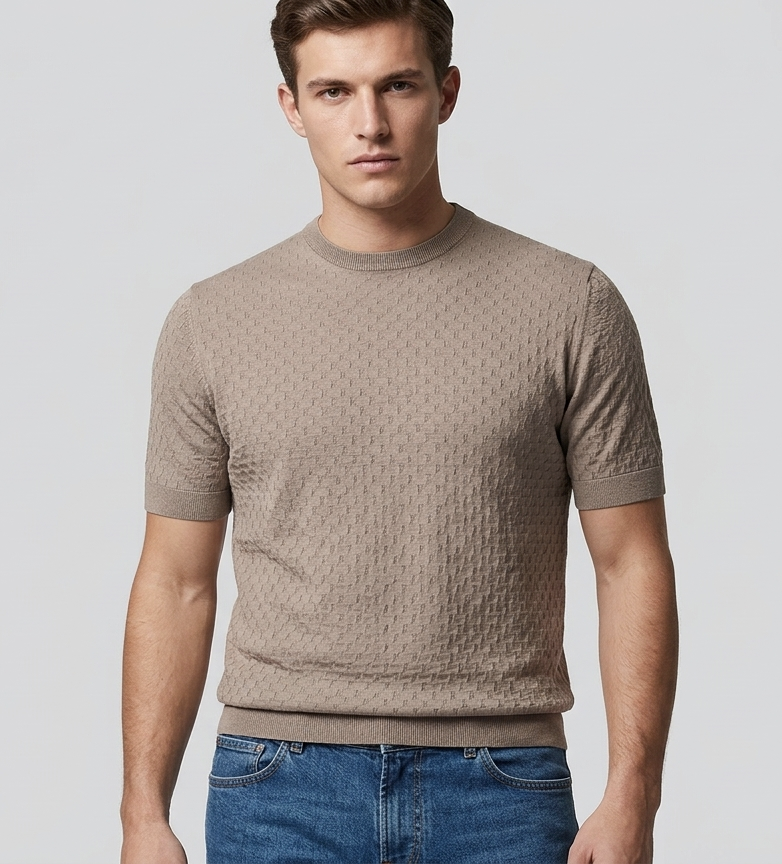 Filippo De Laurentiis Maglia Uomo Manica Corta Cotone Talpa