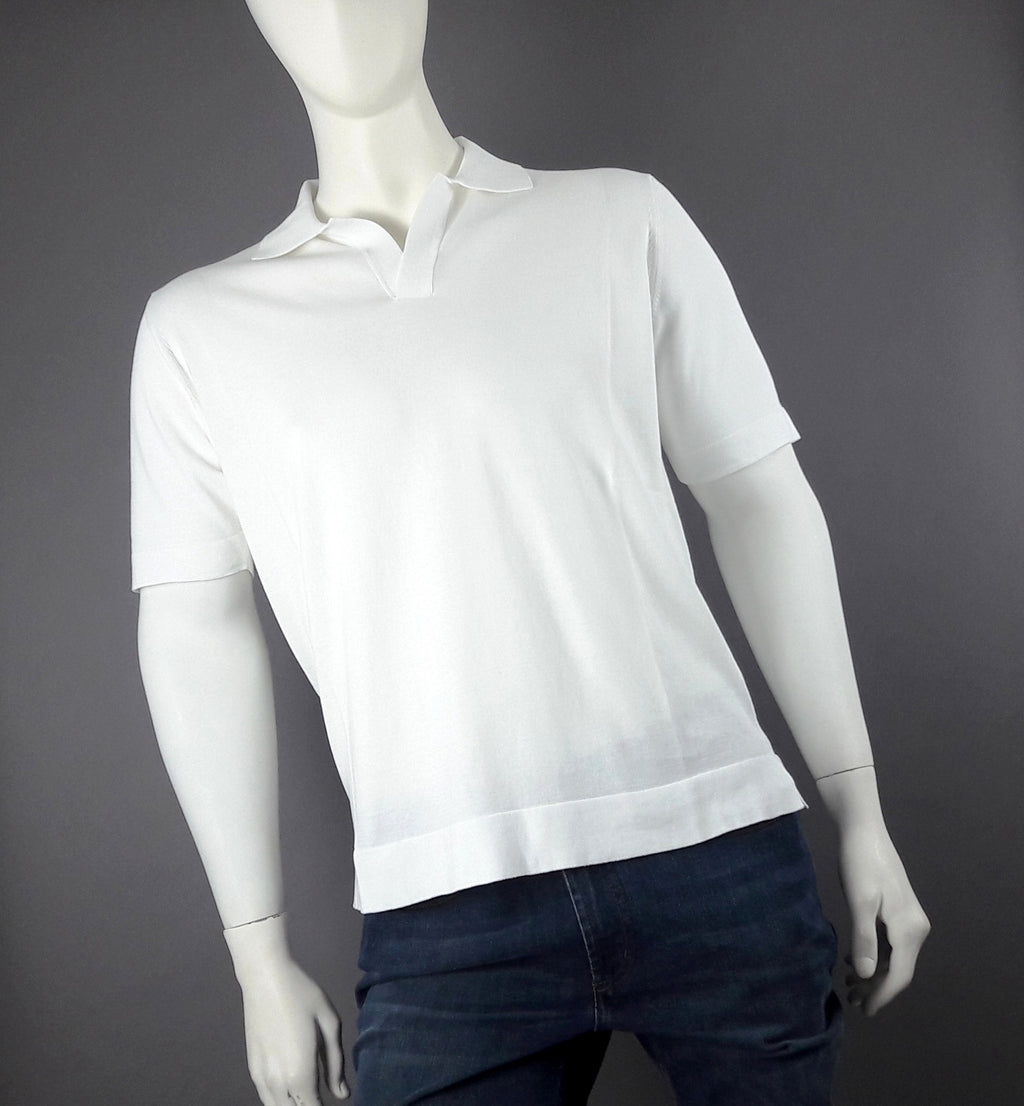 Filippo De Laurentiis Polo Uomo Cotone Crepe