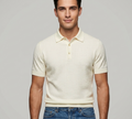 Filippo De Laurentiis Polo Uomo Manica Corta Cotone Avorio