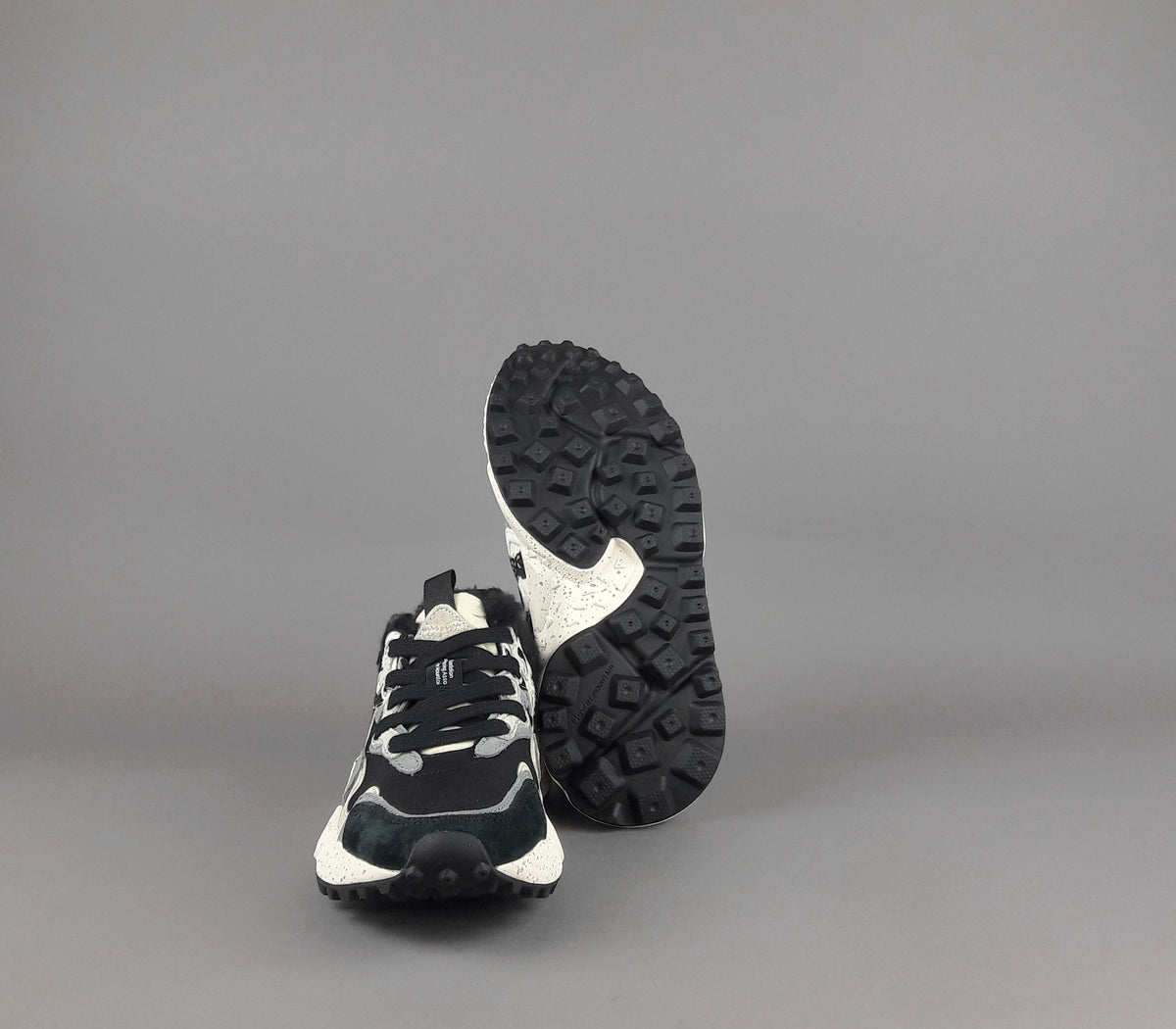 Flower Mountain Sneakers Donna Rulis Camoscio Tela Nero
