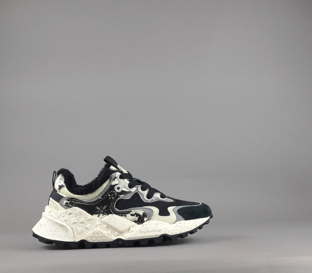Flower Mountain Sneakers Donna Rulis Camoscio Tela Nero