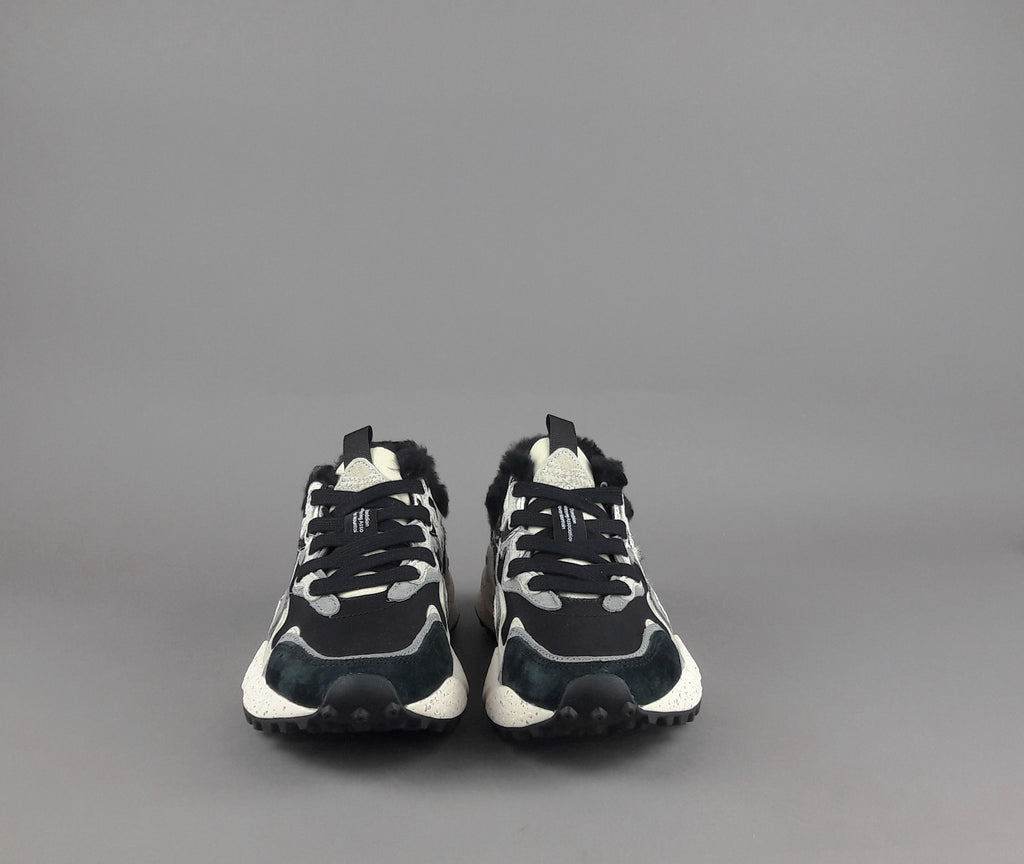 Flower Mountain Sneakers Donna Rulis Camoscio Tela Nero