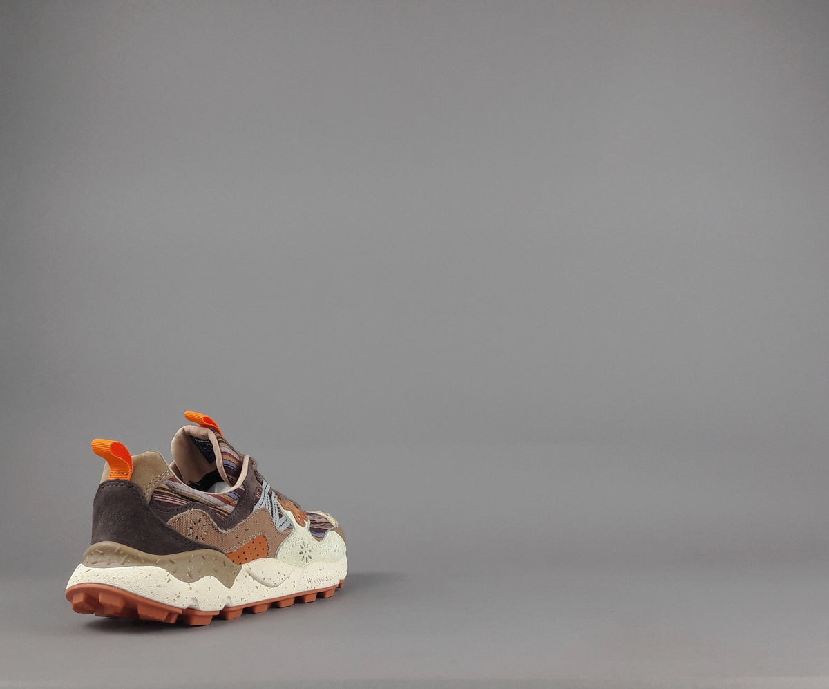 Flower Mountain Sneakers Donna Yamano 3 Camoscio Tela Marrone