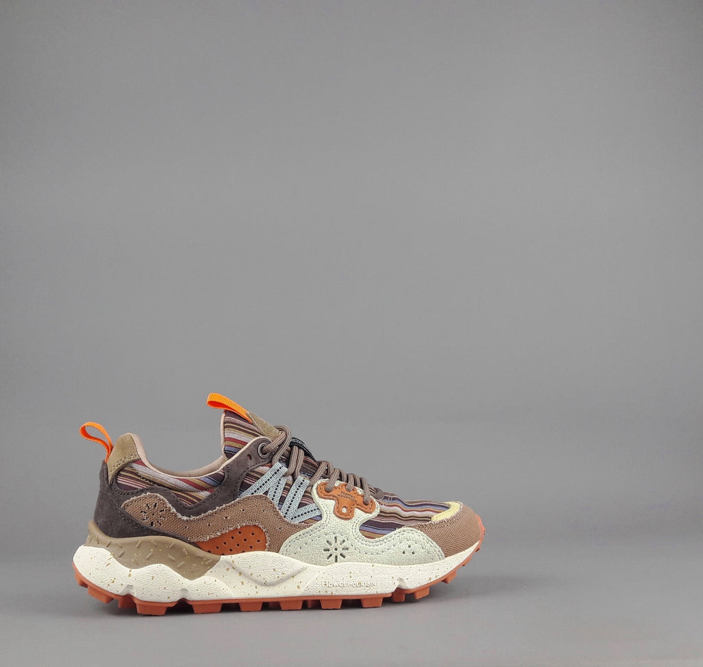 Flower Mountain Sneakers Donna Yamano 3 Camoscio Tela Marrone