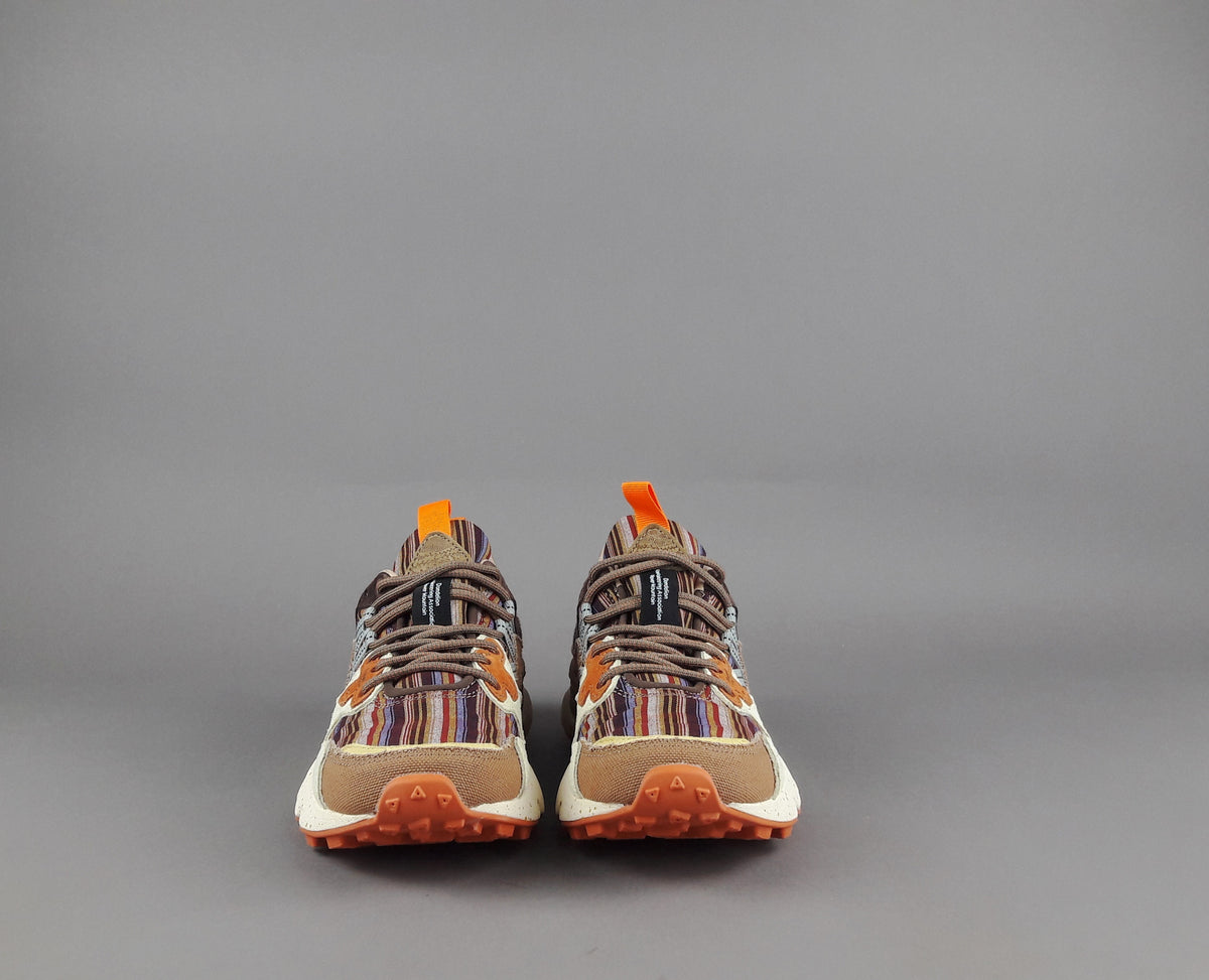 Flower Mountain Sneakers Donna Yamano 3 Camoscio Tela Marrone