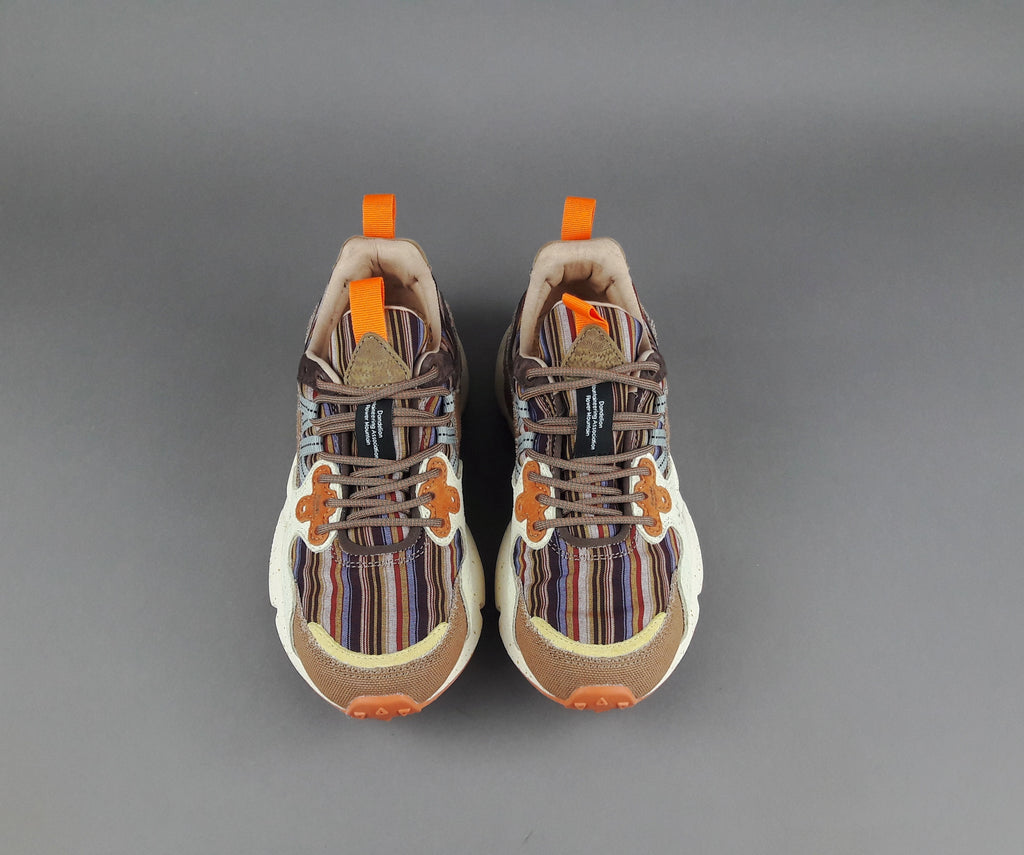 Flower Mountain Sneakers Donna Yamano 3 Camoscio Tela Marrone