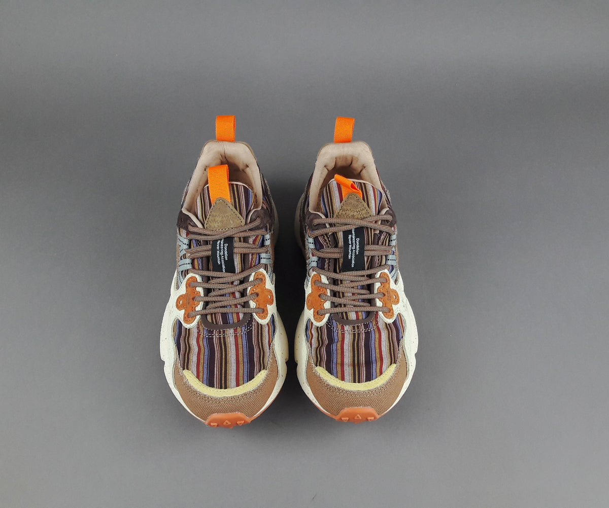 Flower Mountain Sneakers Donna Yamano 3 Camoscio Tela Marrone