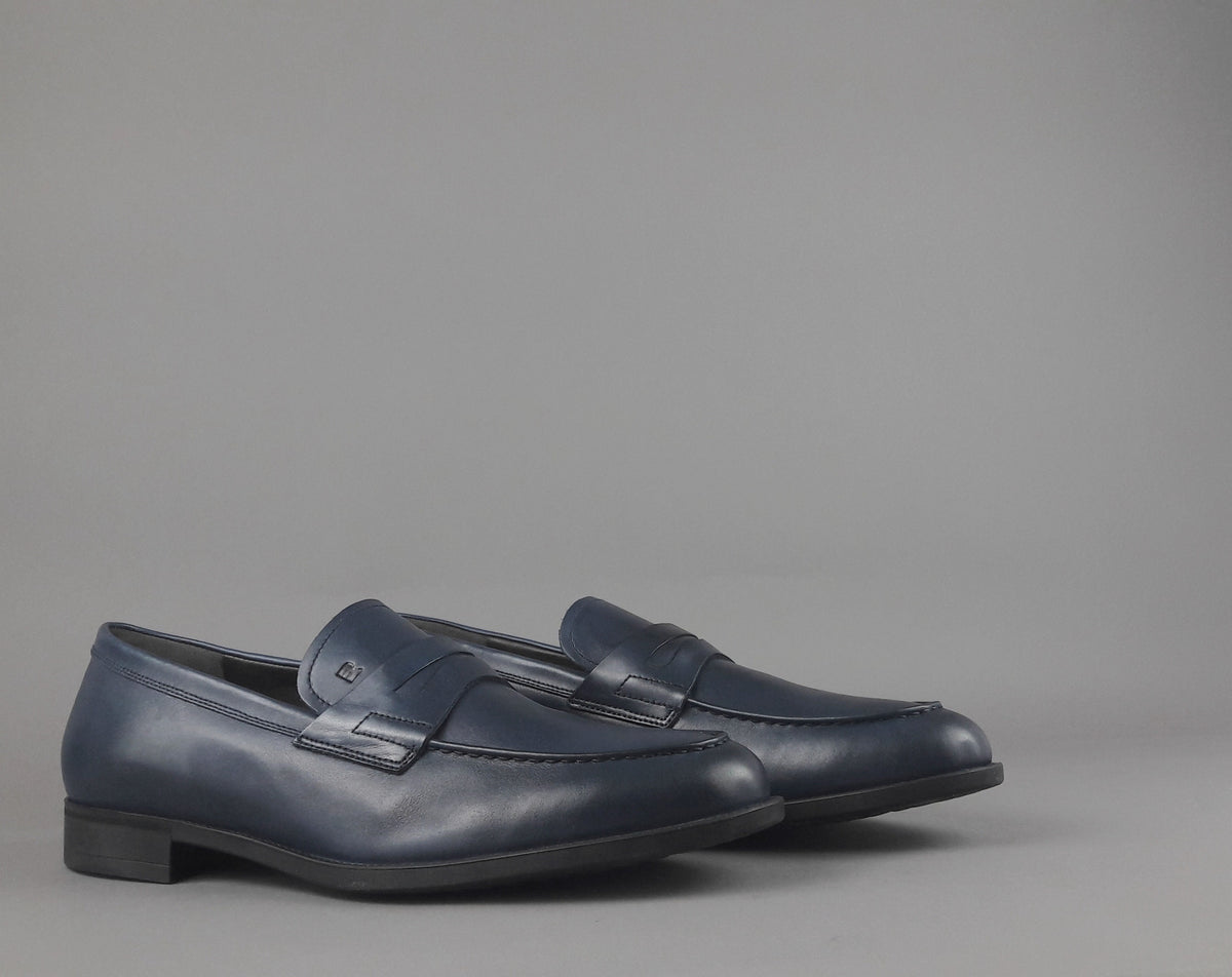 Fratelli Rossetti Mocassino Uomo Pelle Blu Scuro