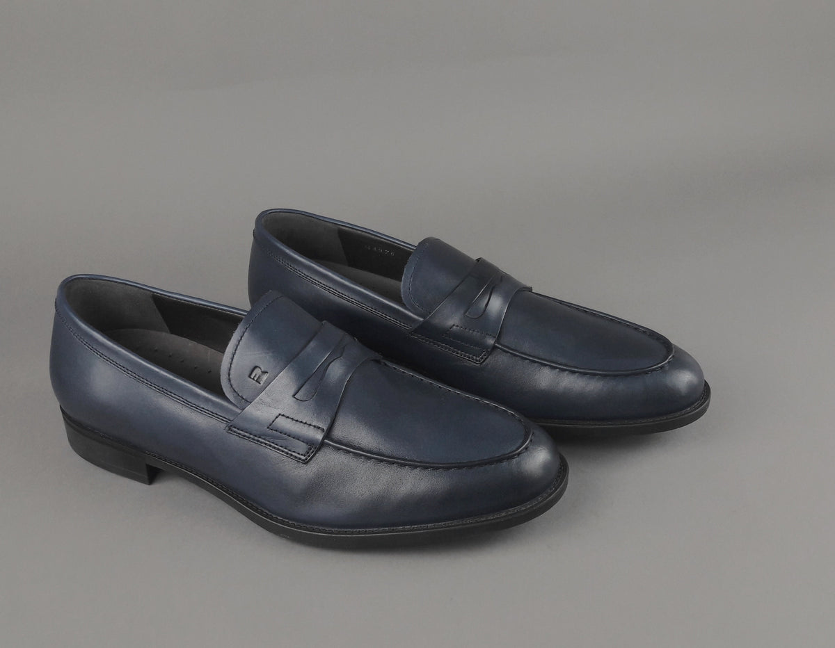 Fratelli Rossetti Mocassino Uomo Pelle Blu Scuro