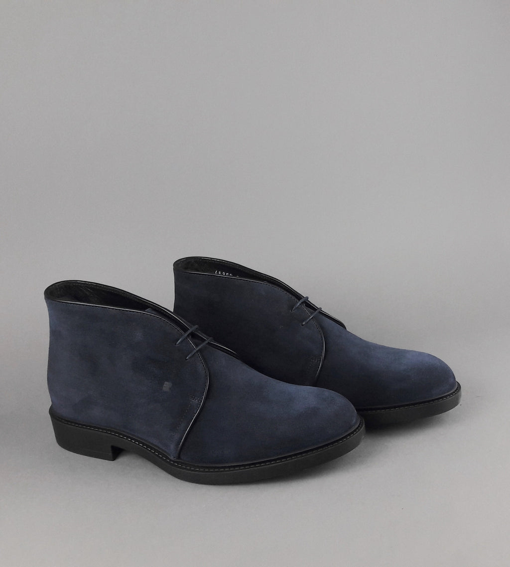 Fratelli Rossetti Polacchino Desert Boot Uomo Camoscio Blu Scuro Fondo Gomma