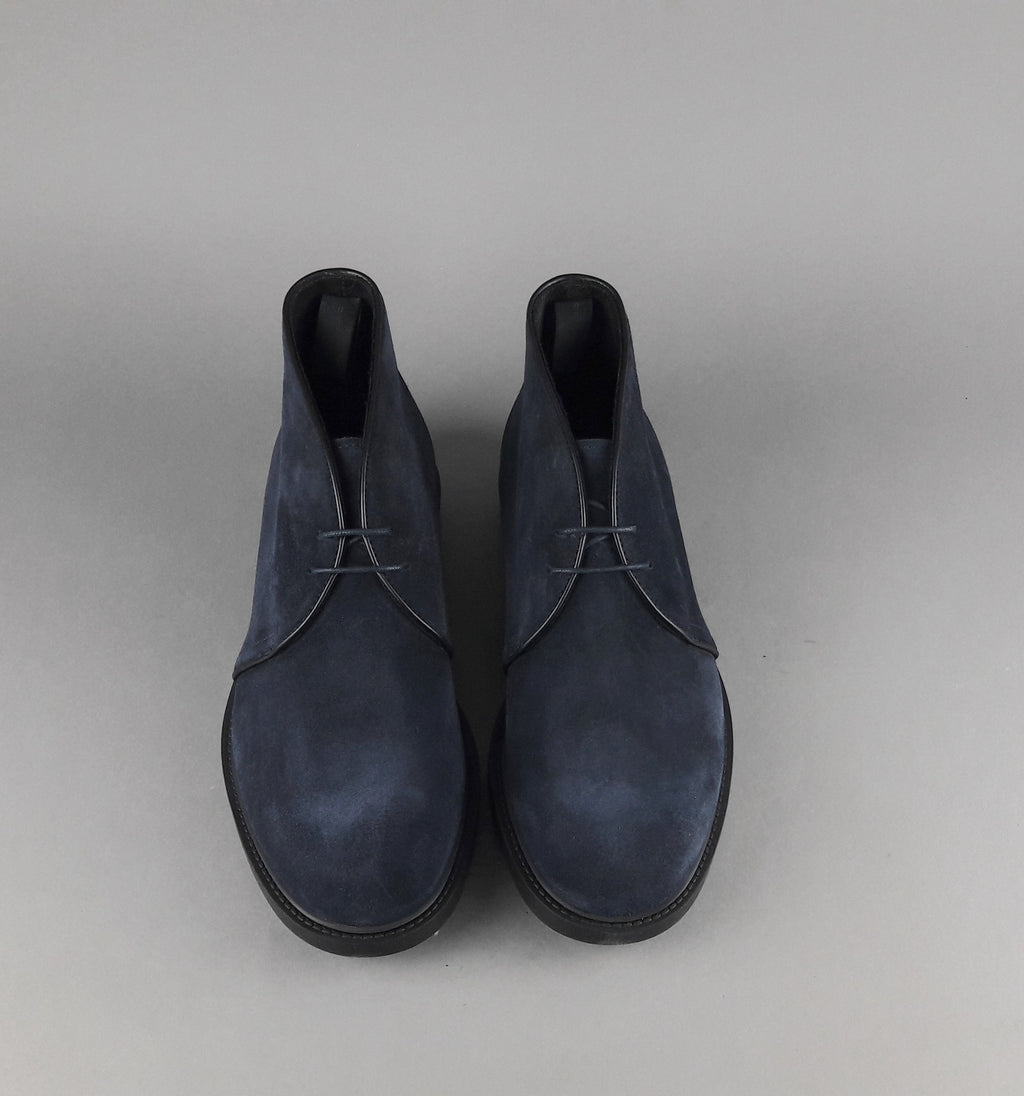 Fratelli Rossetti Polacchino Desert Boot Uomo Camoscio Blu Scuro Fondo Gomma