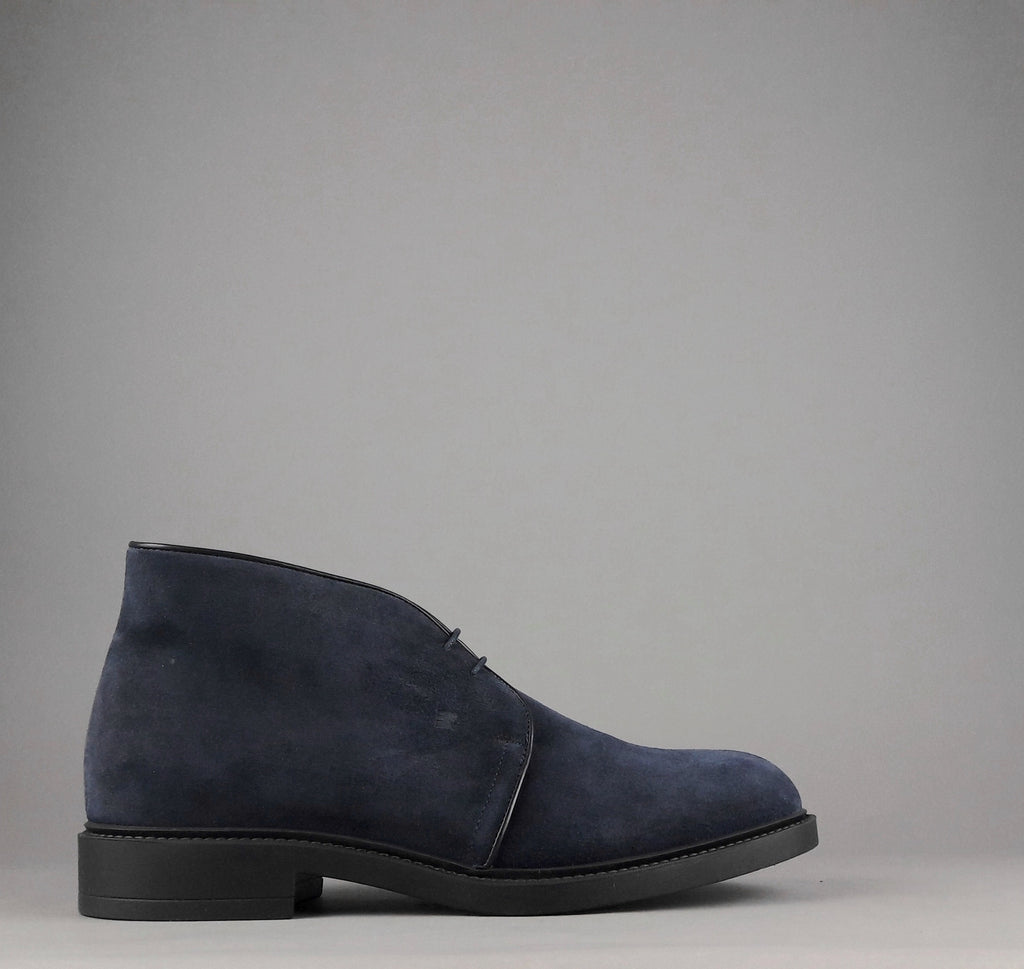 Fratelli Rossetti Polacchino Desert Boot Uomo Camoscio Blu Scuro Fondo Gomma