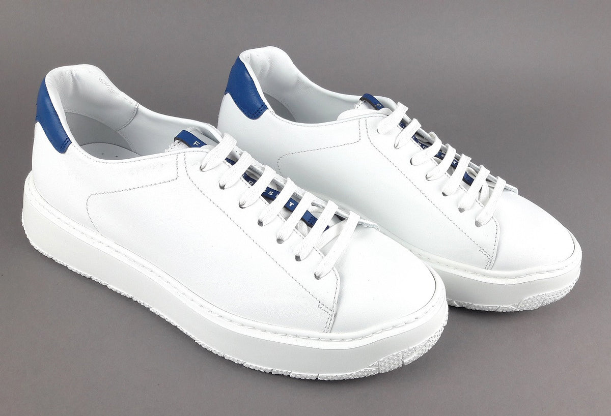 Fratelli Rossetti Sneakers Uomo Pelle Banco Talloncino Blu Avion