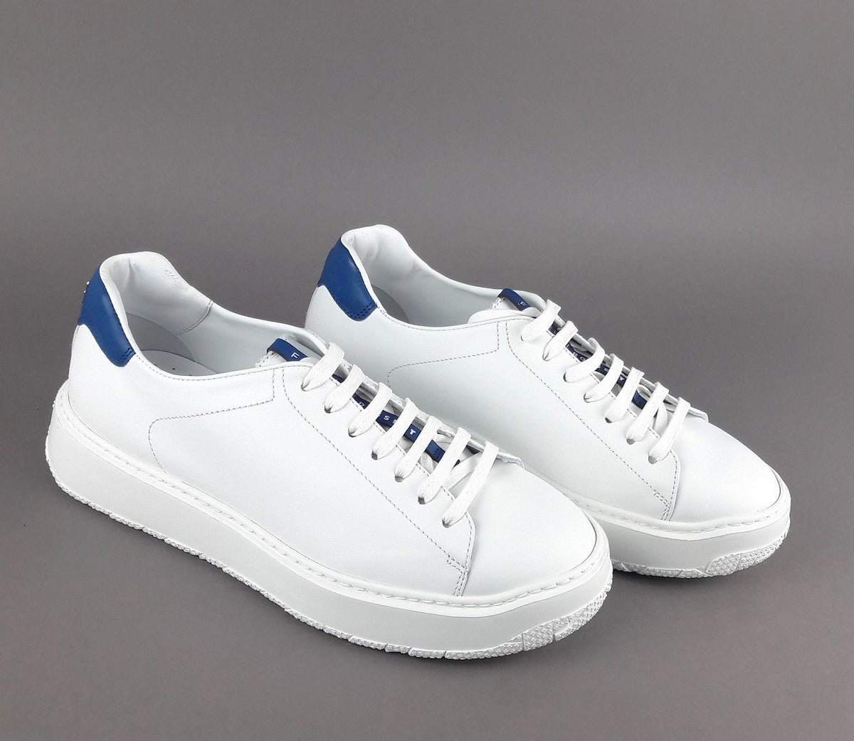 Fratelli Rossetti Sneakers Uomo Pelle Banco Talloncino Blu Avion