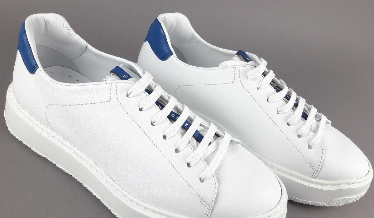 Fratelli Rossetti Sneakers Uomo Pelle Banco Talloncino Blu Avion