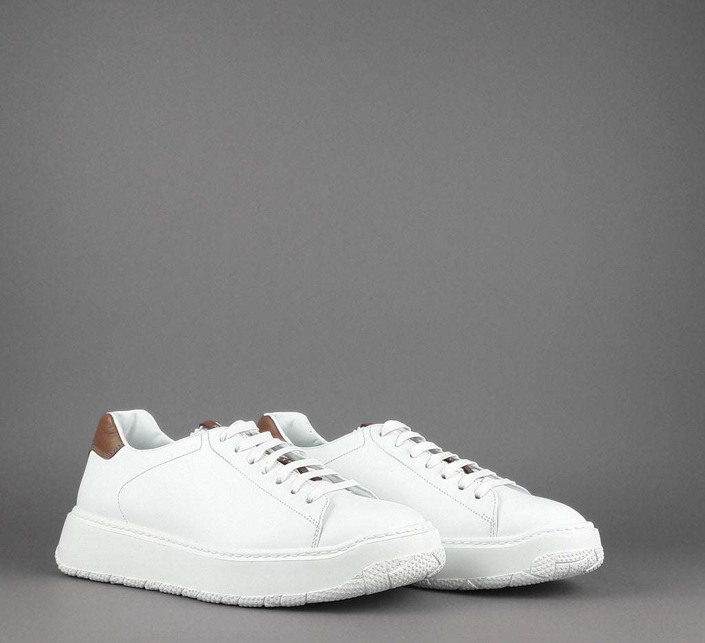 Fratelli Rossetti Sneakers Uomo Pelle Banco Talloncino Marrone Chiaro