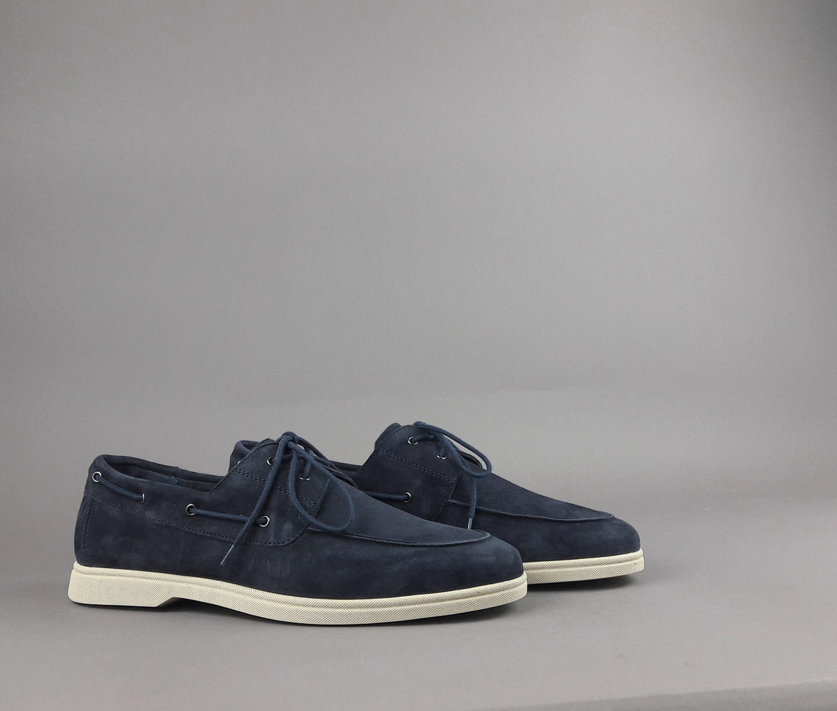 Frau Mocassino Barca Uomo Camoscio Blu