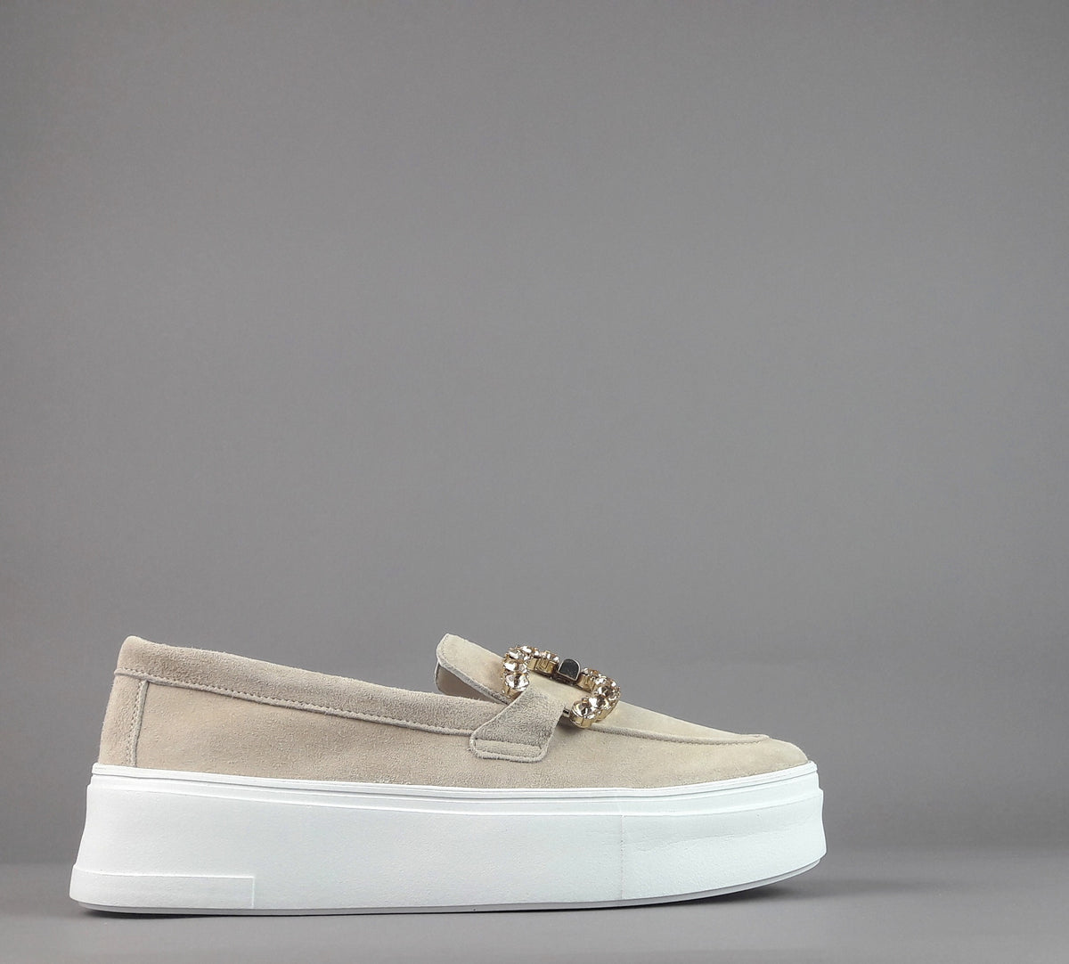 Frau Mocassino Donna Camoscio Beige Opaco