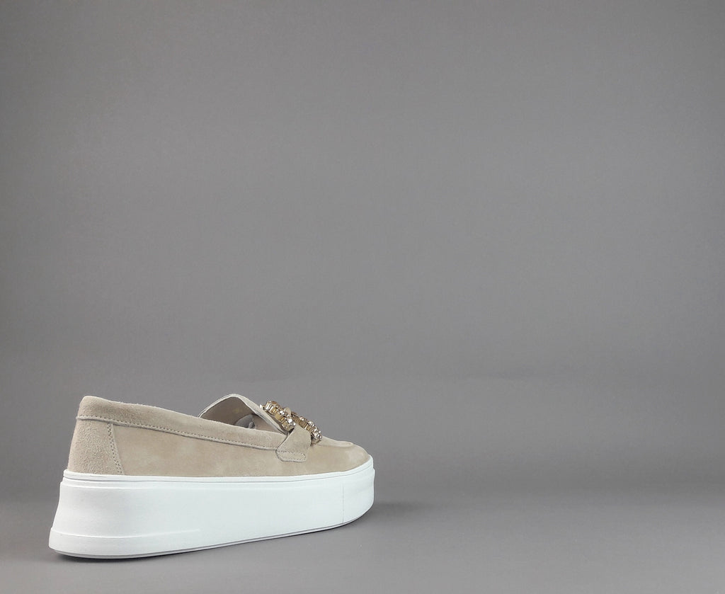 Frau Mocassino Donna Camoscio Beige Opaco