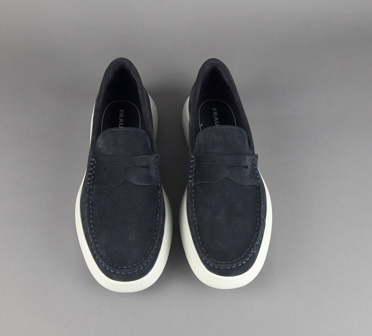 Frau Mocassino Uomo Camoscio Blu Scuro