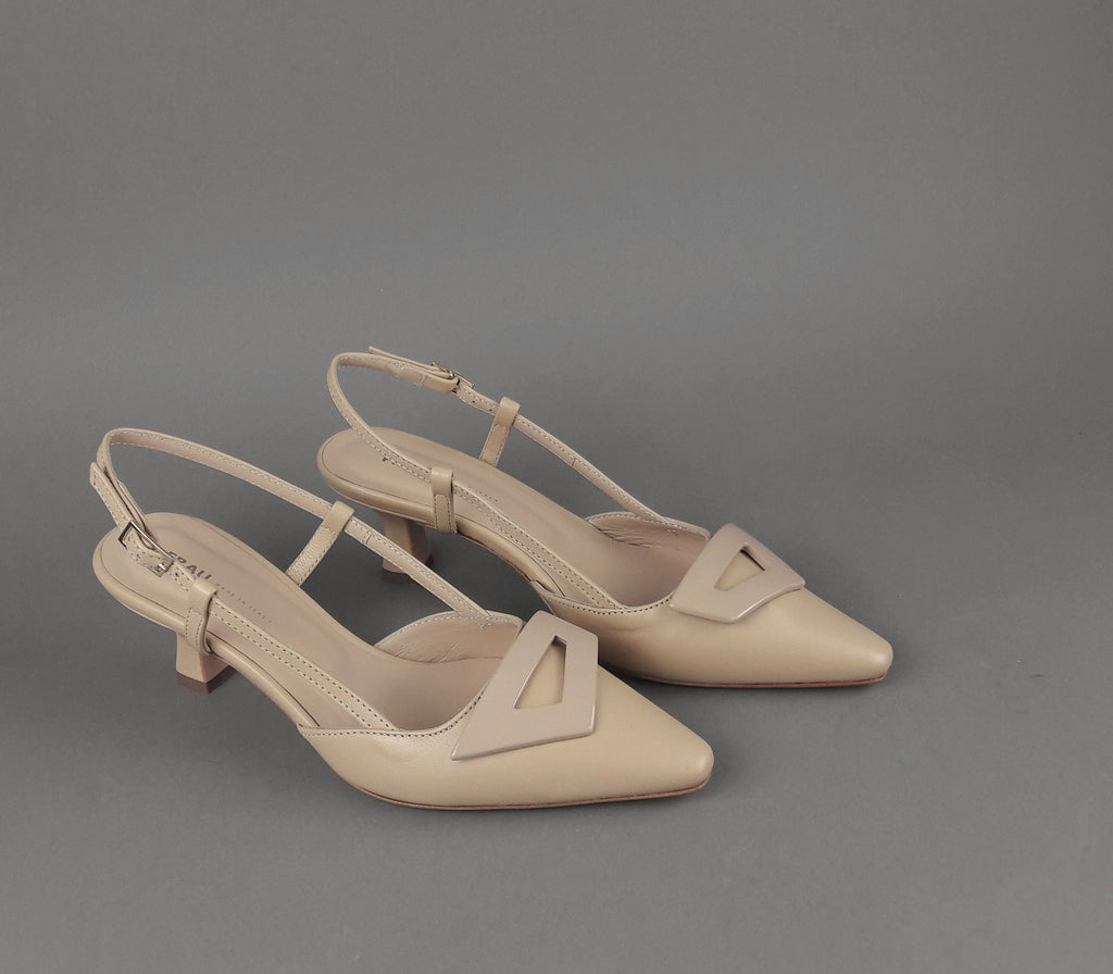 Frau Chanel Donna Pelle Beige Naturale Cinturino Con Fibbia