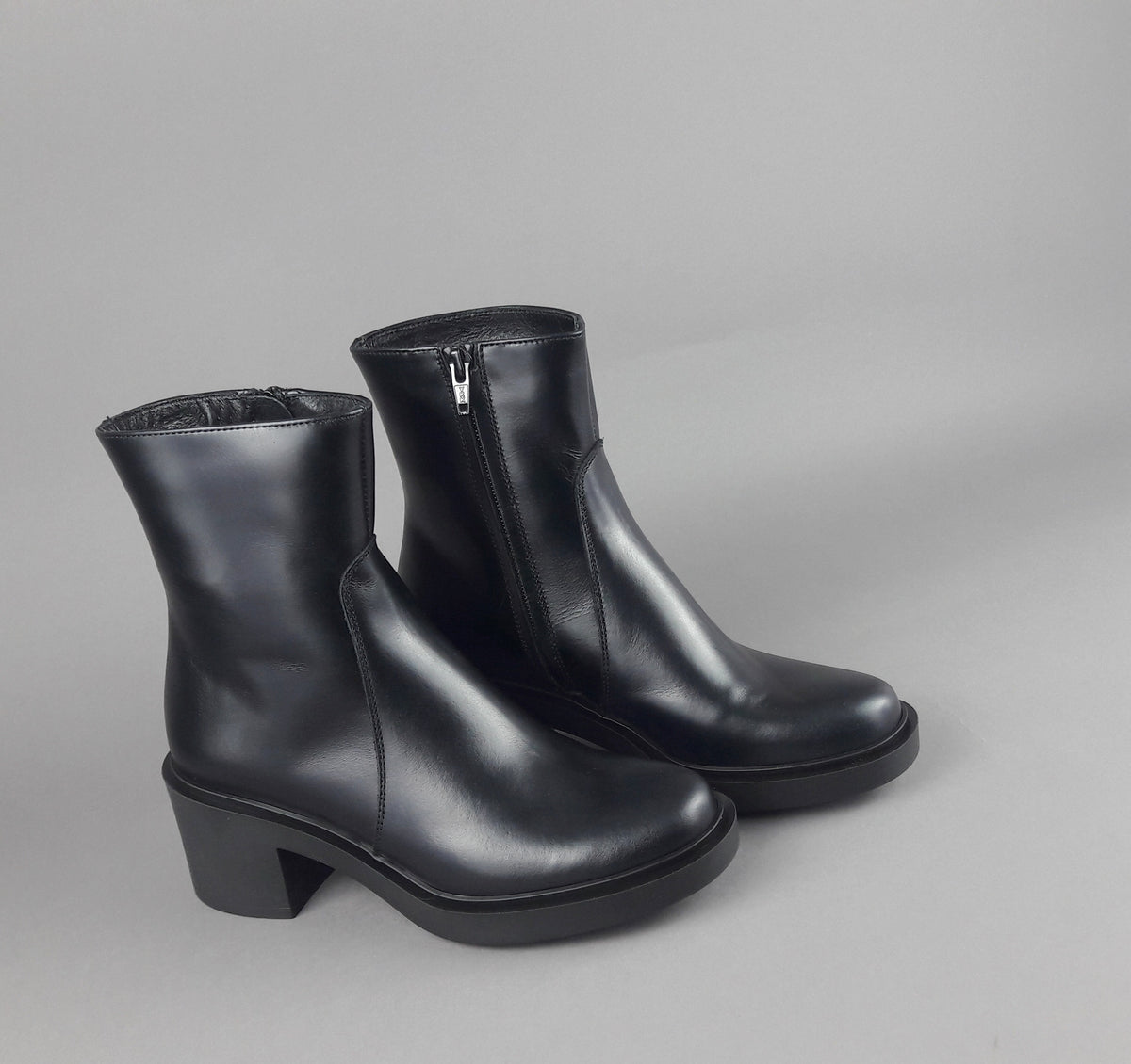 Frau Tronchetto Donna Pelle Nero Zip Laterale