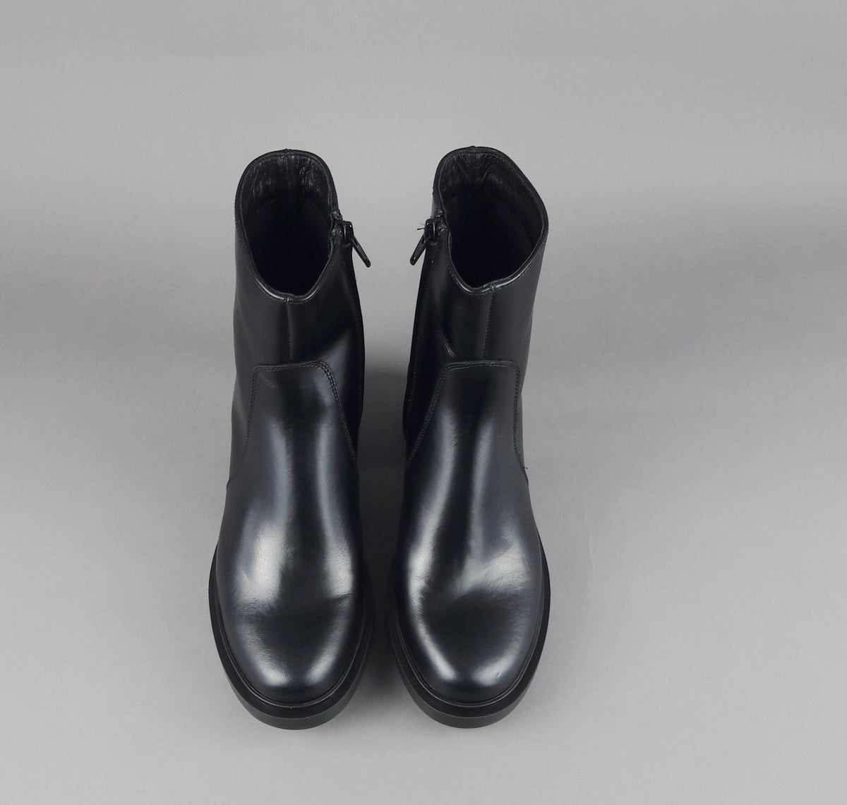 Frau Tronchetto Donna Pelle Nero Zip Laterale