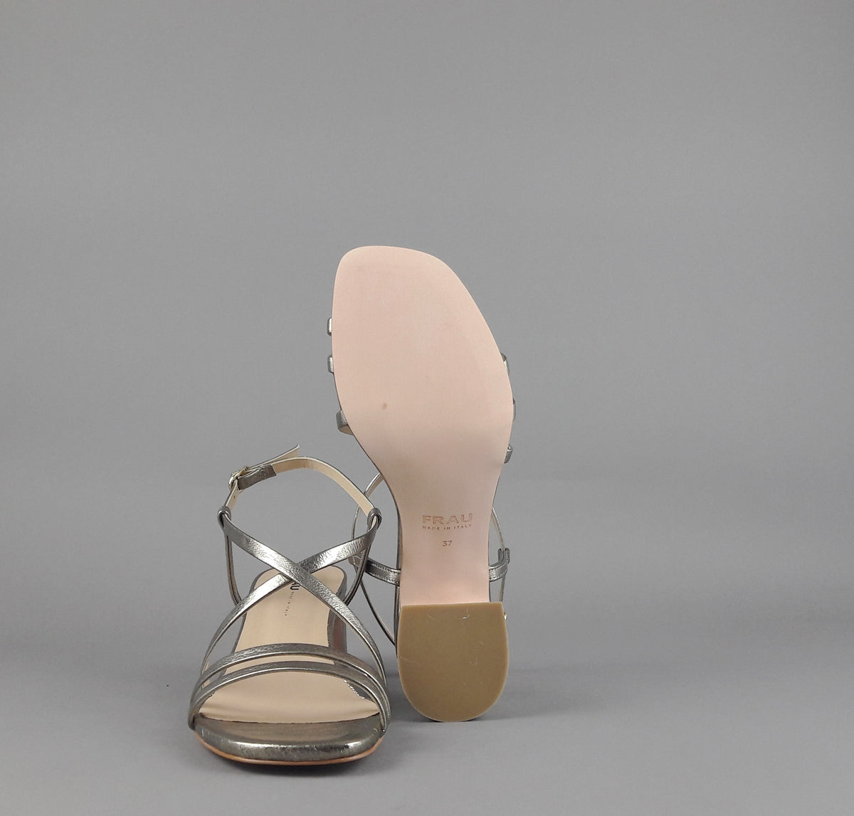 Frau Sandalo Donna Pelle Metal Listelli