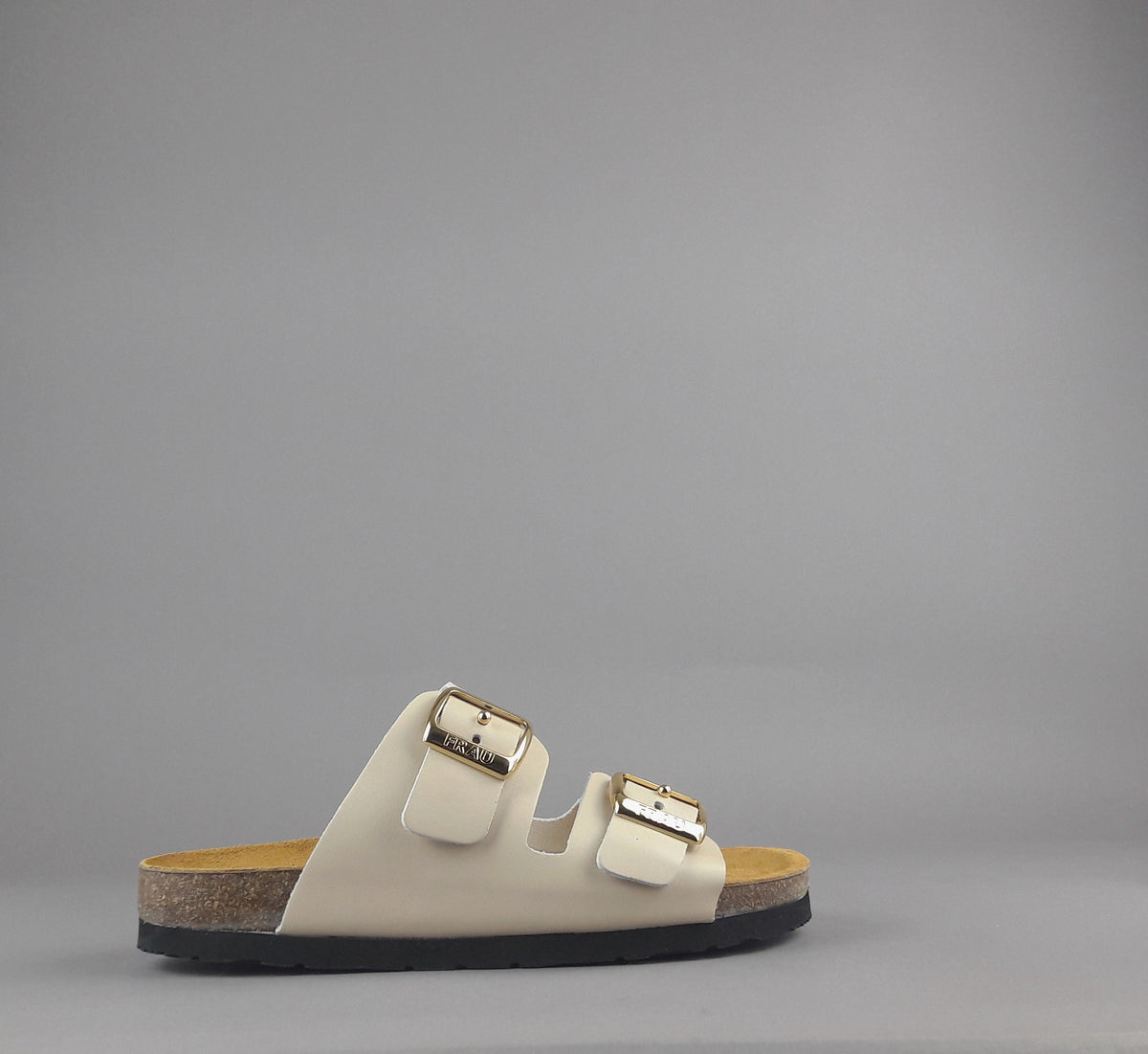Frau Sandalo Slipper Donna Pelle Beige Opaco