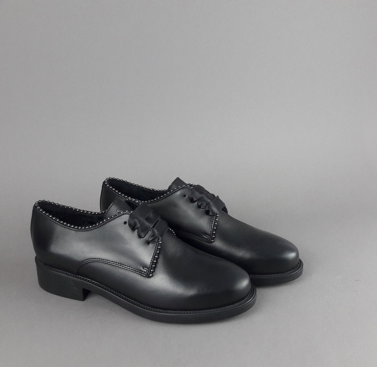 Frau Scarpa Stringata Donna Pelle Liscia Nero