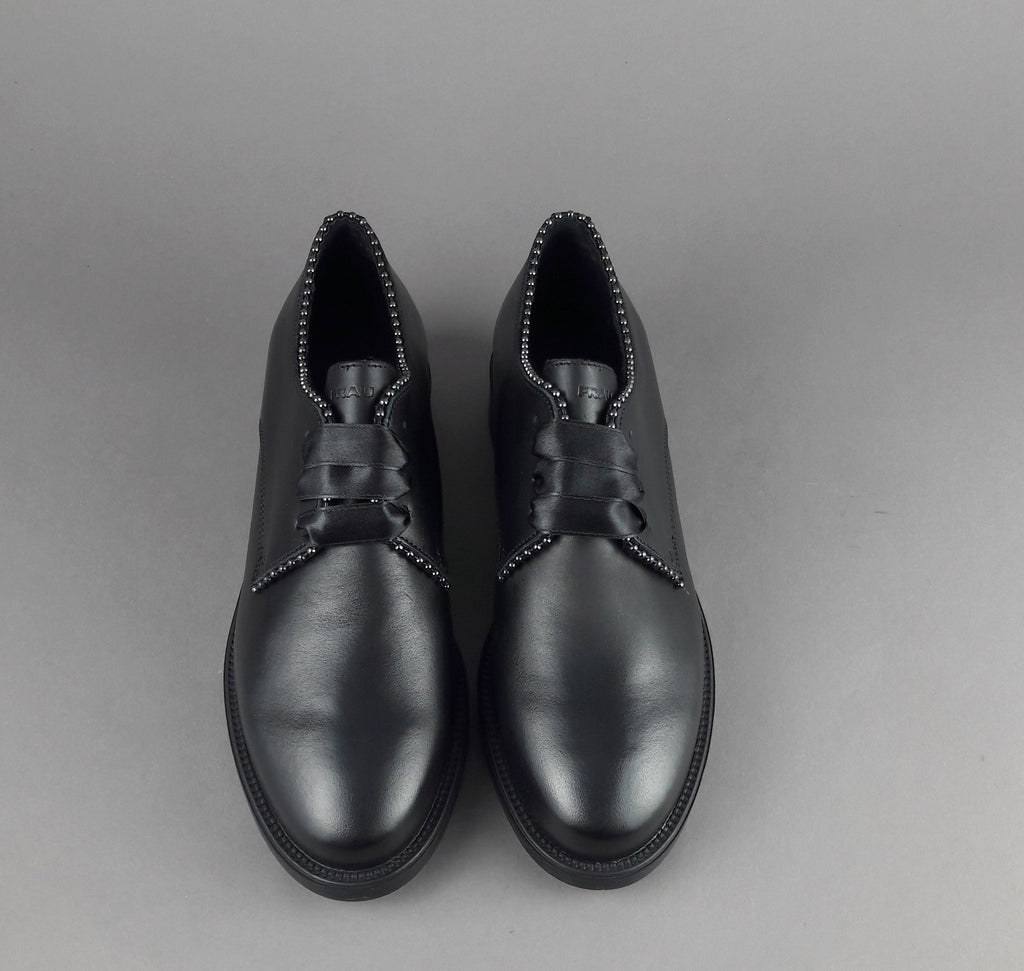 Frau Scarpa Stringata Donna Pelle Liscia Nero