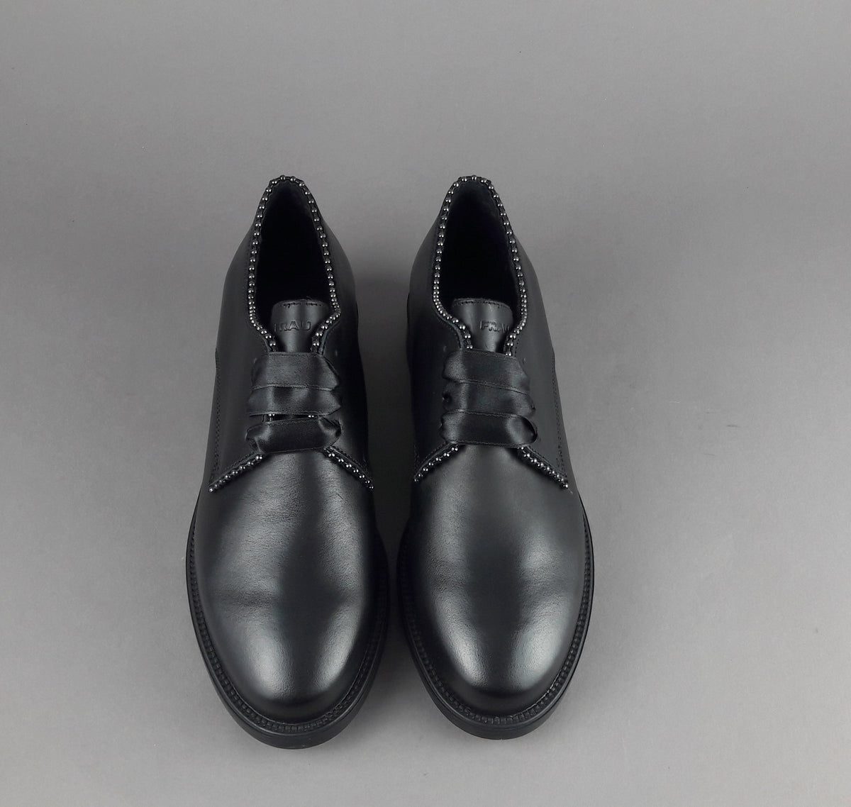 Frau Scarpa Stringata Donna Pelle Liscia Nero