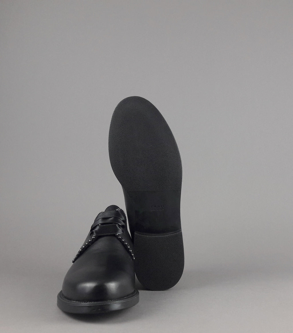 Frau Scarpa Stringata Donna Pelle Liscia Nero