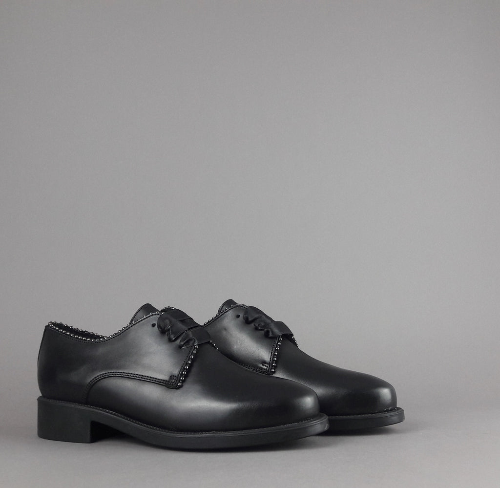 Frau Scarpa Stringata Donna Pelle Liscia Nero