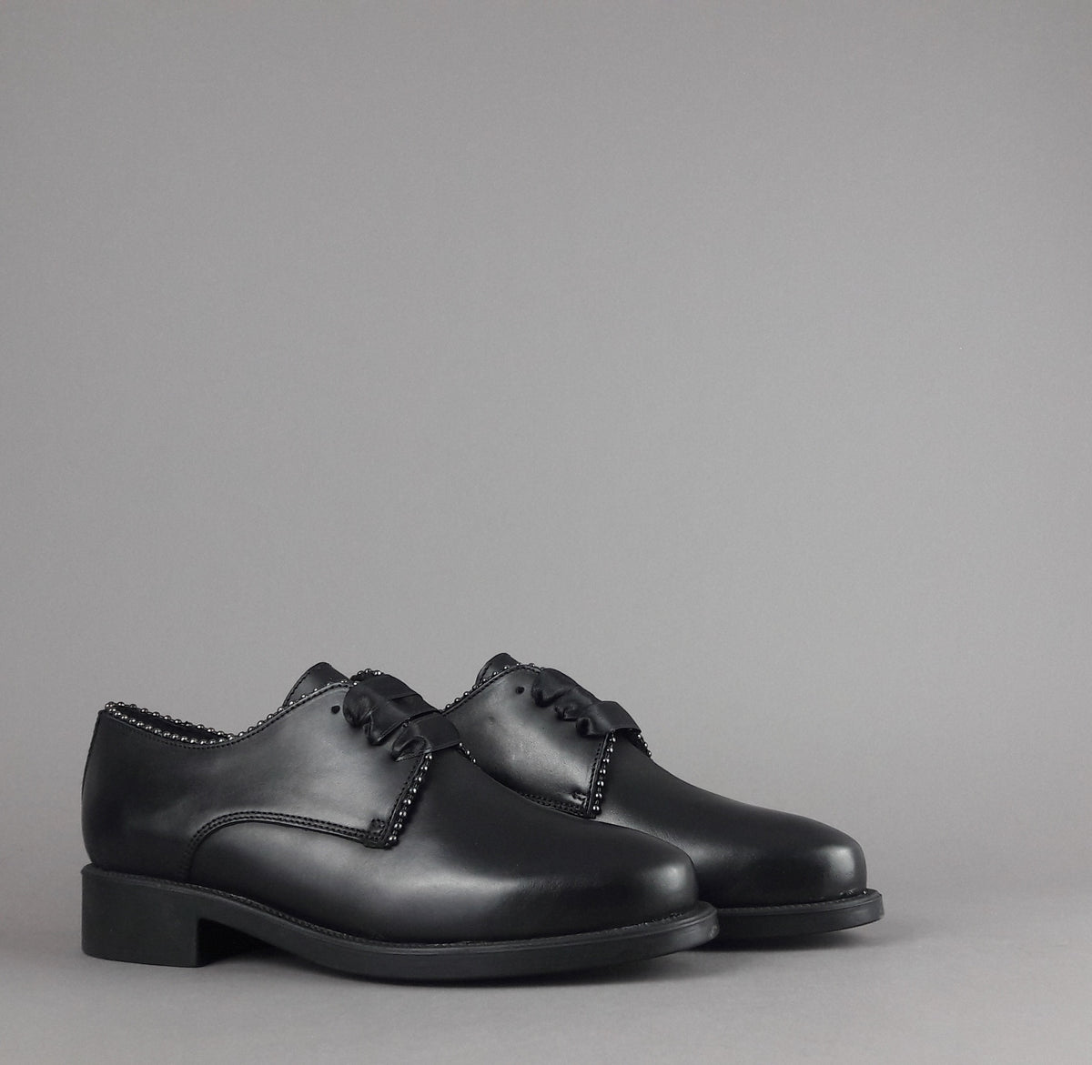 Frau Scarpa Stringata Donna Pelle Liscia Nero