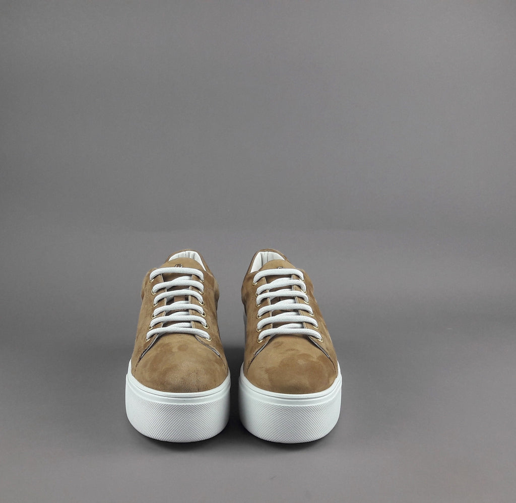 Frau Sneakers Platform Donna Camoscio Marrone Chiaro