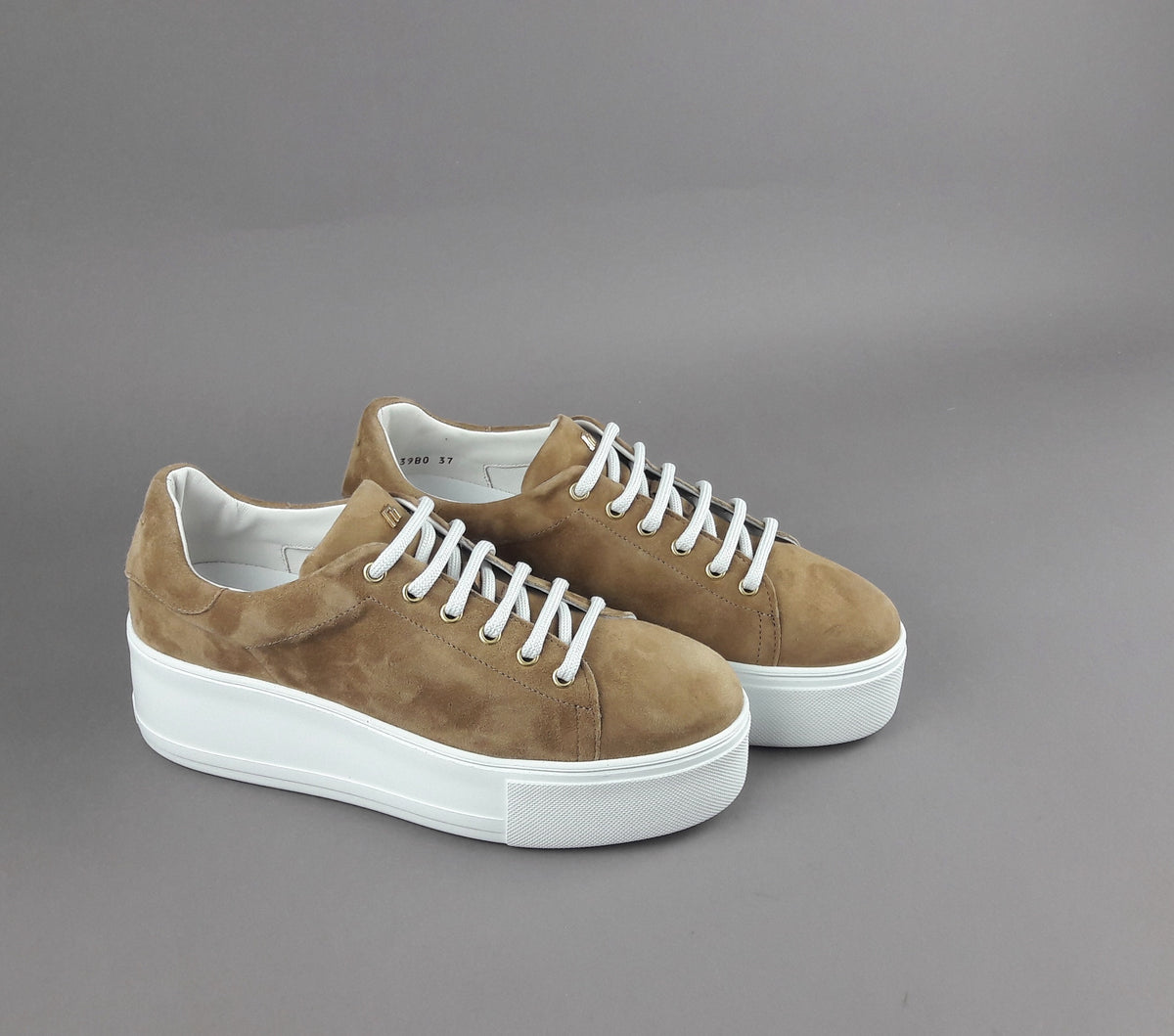 Frau Sneakers Platform Donna Camoscio Marrone Chiaro
