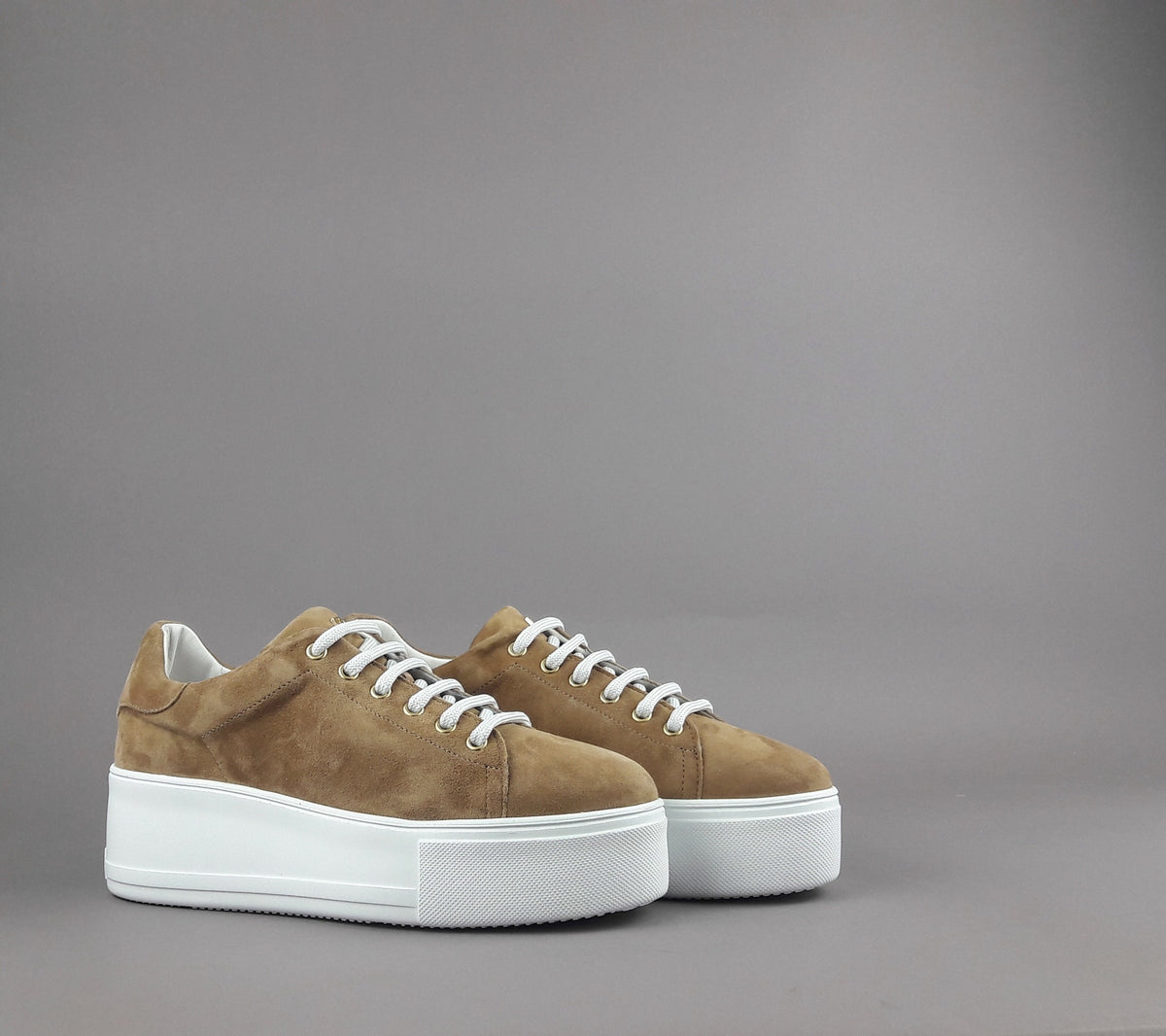 Frau Sneakers Platform Donna Camoscio Marrone Chiaro
