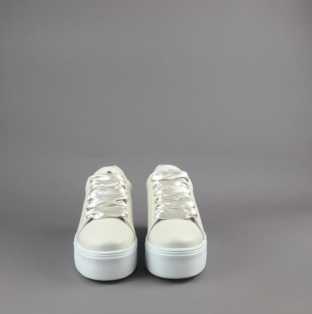 Frau Sneakers Platform Donna Pelle Avorio