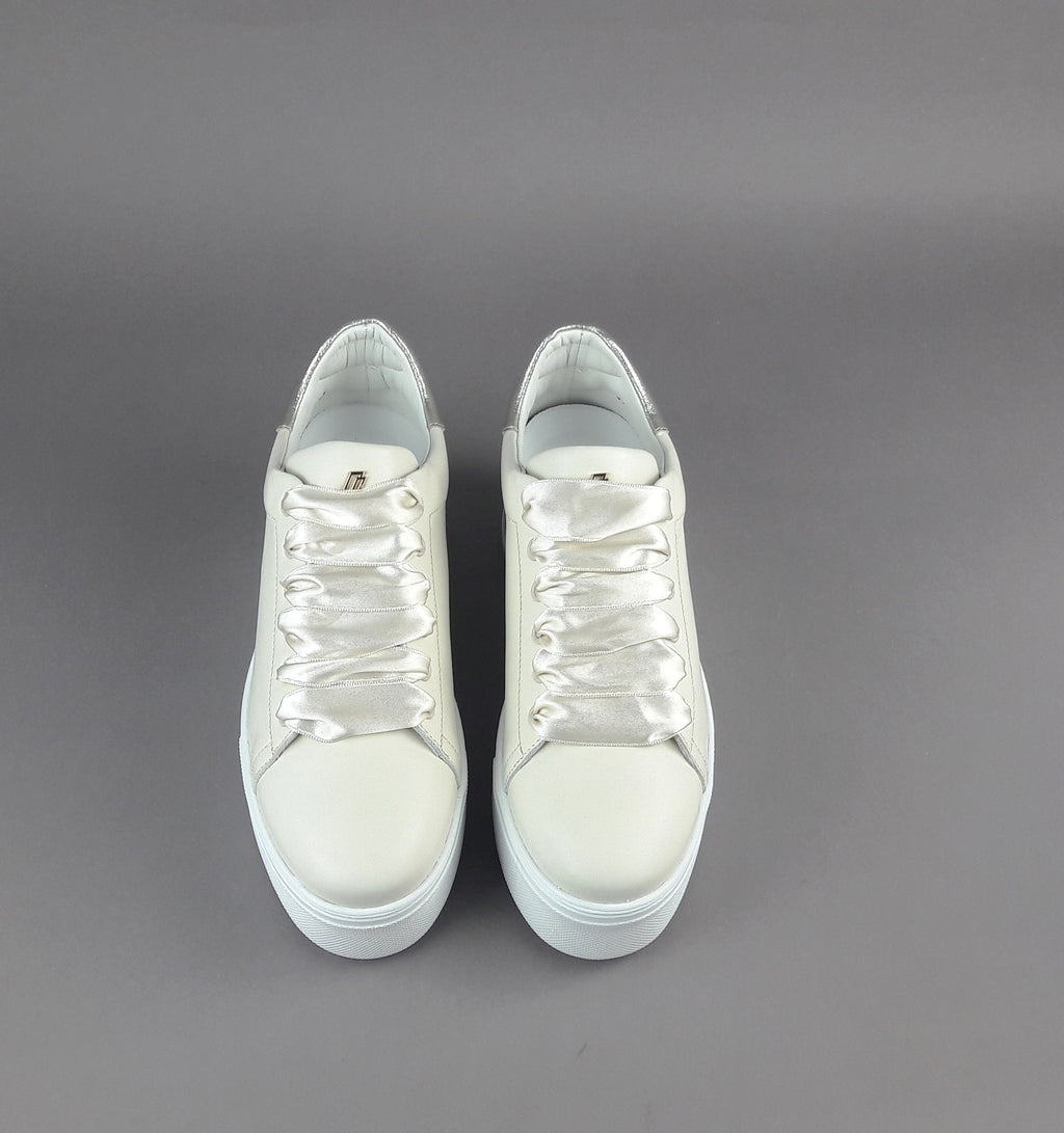 Frau Sneakers Platform Donna Pelle Avorio