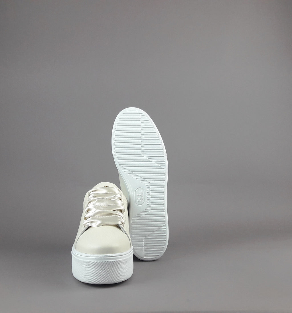 Frau Sneakers Platform Donna Pelle Avorio