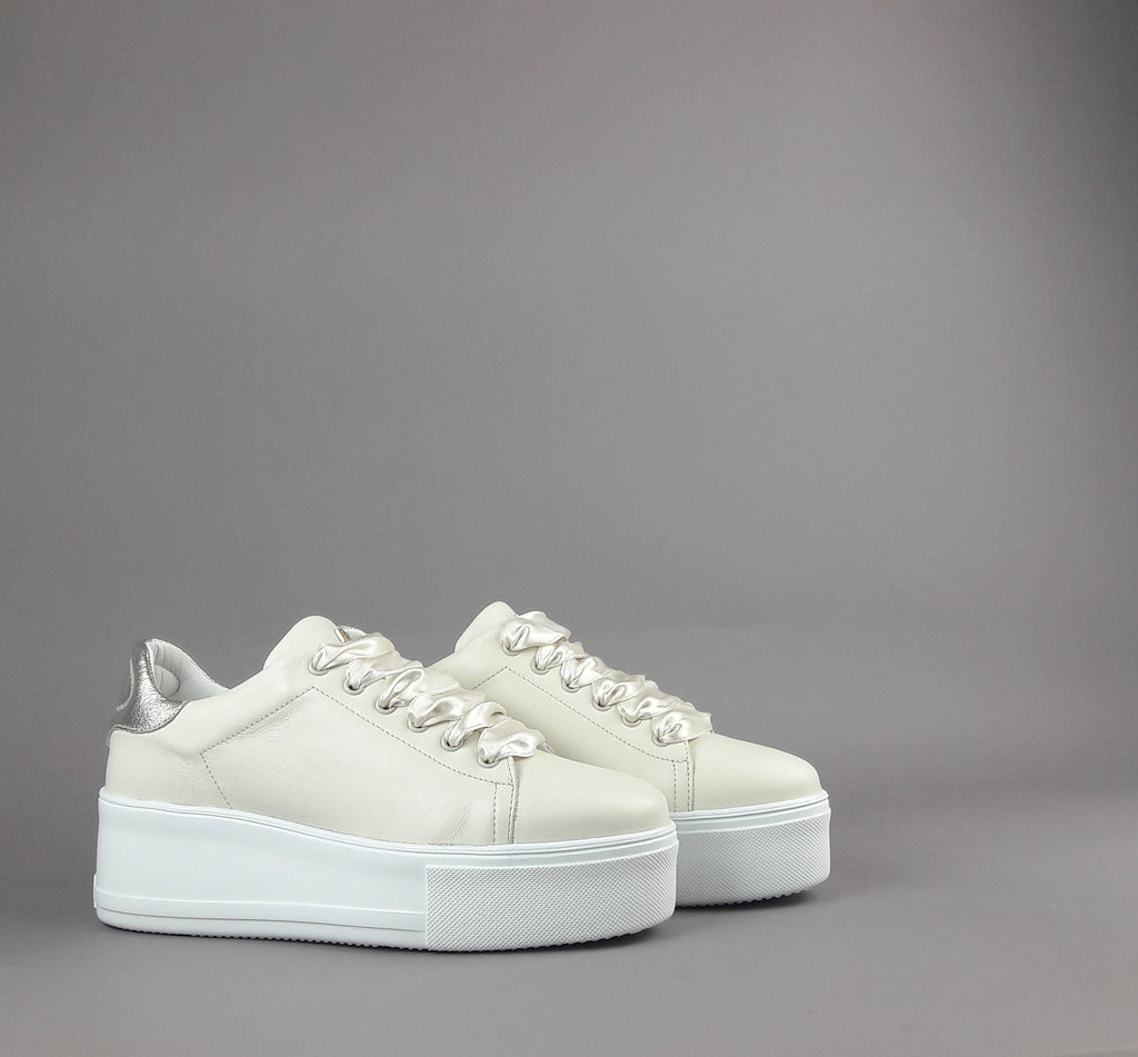 Frau Sneakers Platform Donna Pelle Avorio